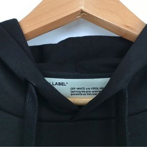 Black Off-White Hooded Sweatshirt